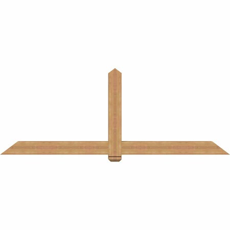 Ekena Millwork Eugene Smooth Timber Gable Bracket, Western Red Cedar, 96"W x 36"H x 5 1/2"D x 5 1/2"F, 9/12 Pitch GBW096X36X0606EUG00SWR